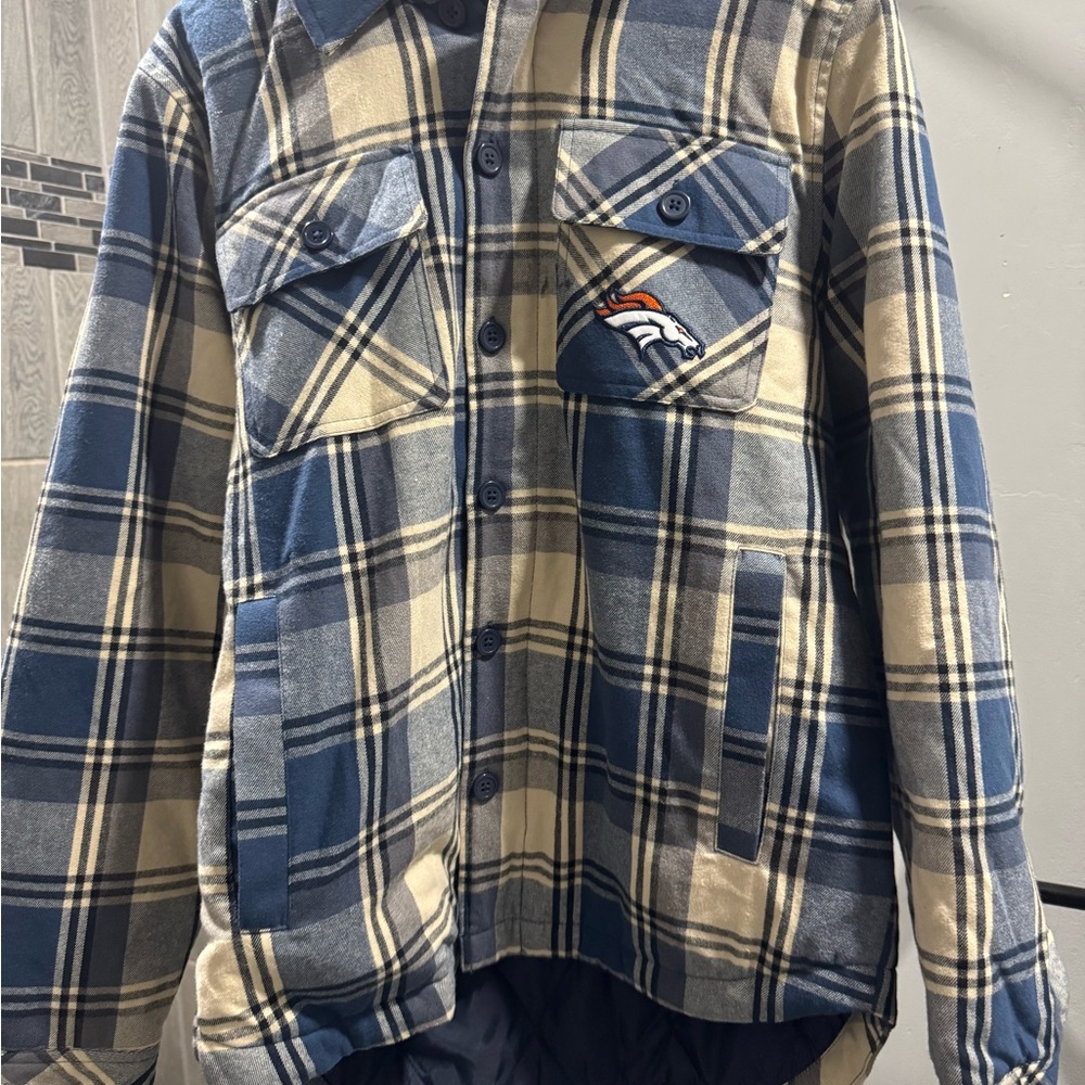 Blue and Cream Plaid Jacket